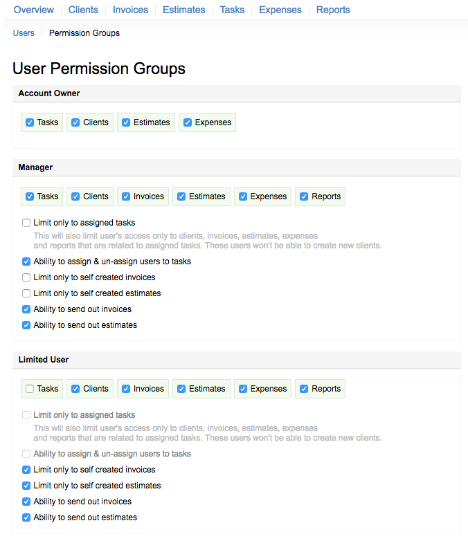 Click on the "Settings" link then click on the "Users & Permissions".