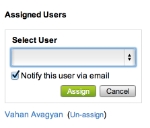 Click on the "Select User" dropdown menu to select a user.